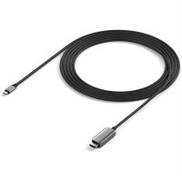Satechi USB-C auf HDMI 2.1 8K Kabel - 2m - Grau/Schwarz