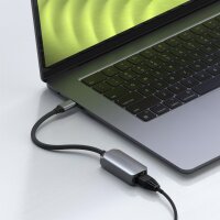 Satechi USB-C 2.5 Gigabit Ethernet Adapter (USB-C auf RJ45) in Silber