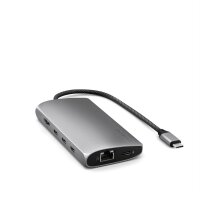 Satechi USB-C Multiport Adapter 8K mit Ethernet V3 - Space Gray