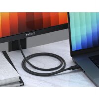 Satechi Thunderbolt 4 Pro Cable (USB-C) 1m - Silber/Schwarz