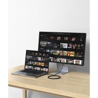 Satechi Thunderbolt 4 Pro Cable (USB-C) 1m - Silber/Schwarz