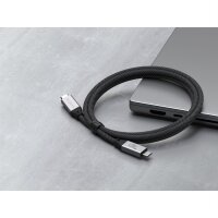 Satechi USB4 Pro Cable (USB-C) - 1,2m - Schwarz/Silber