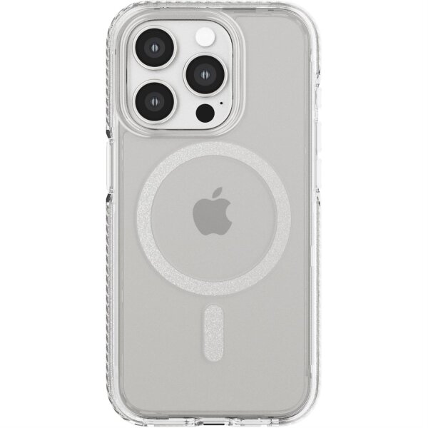 Tech21 EvoCrystal Case MagSafe für Apple iPhone 15 Pro - White Titanium (Transparent/Weiss)