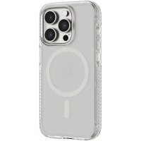 Tech21 EvoCrystal Case MagSafe für Apple iPhone 15 Pro - White Titanium (Transparent/Weiss)