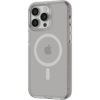 Tech21 EvoCrystal Case MagSafe für Apple iPhone 15 Pro Max - White Titanium (Transparent/Weiss)
