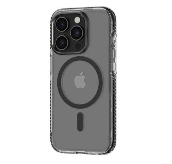 Tech21 EvoCrystal Custodia MagSafe per Apple iPhone 15 Pro - Nero Titanio