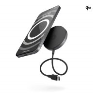 Zens Caricatore wireless in alluminio Pro 1 (15W) - Qi2 - Nero