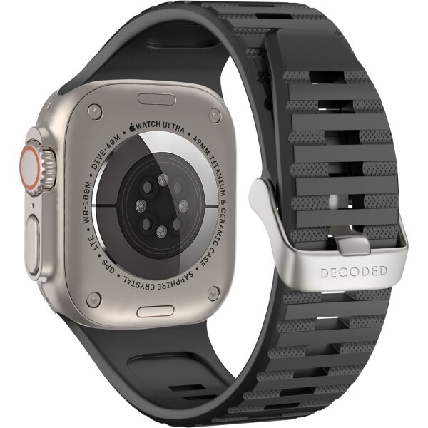 Brazalete Decoded Ultra Traction de silicona para Apple Watch 42/44/45/49mm - Negro