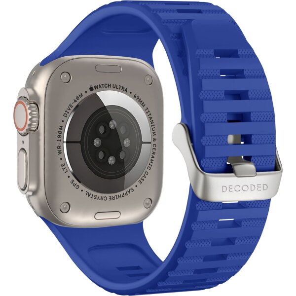 Decoded Silicone Ultra Traction Strap Armband für Apple Watch 42/44/45/49mm - Galc  Blue