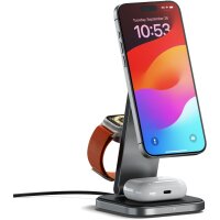 Satechi 3-in-1 Foldable Qi2 Wireless Charging Stand - Anthrazit