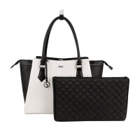 Socha Caddy Black & White 15,6 elegante borsa per laptop - Bianco/Nero