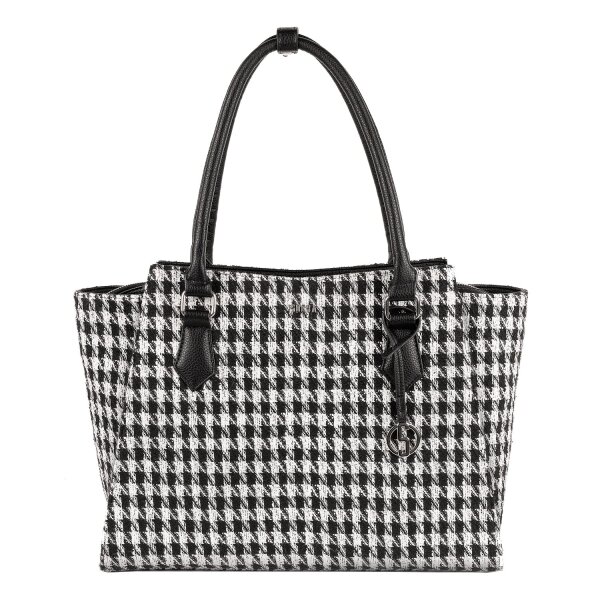 Socha Caddy Chess Bolsa elegante para portátil de 15,6 pulgadas - Negro/ Blanco
