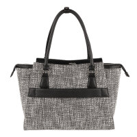 Socha Caddy Tweed Elegante bolso para portátil de 15,6 pulgadas - Negro/Blanco