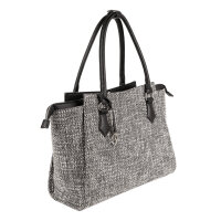 Socha Caddy Tweed Elegante bolso para portátil de 15,6 pulgadas - Negro/Blanco