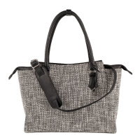 Socha Caddy Tweed Elegante bolso para portátil de 15,6 pulgadas - Negro/Blanco