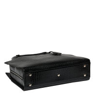 Socha Croco Jet Black 15.6 Zoll elegante Laptoptasche - Schwarz