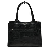 Socha Croco Jet Black 15.6 Zoll elegante Laptoptasche - Schwarz