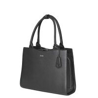 Socha Diamond Edition Black Borsa per laptop in vera pelle da 14 pollici - Nero