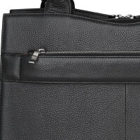 Socha Diamond Edition Black Borsa per laptop in vera pelle da 14 pollici - Nero