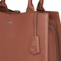 Socha Diamond Edition Cognac 14 Zoll Echtleder Laptoptasche - Braun