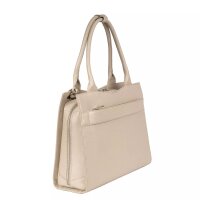Socha Diamond Vanilla Bolsa para portátil de piel auténtica de 14 pulgadas - Beige