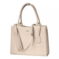 Socha Diamond Vanilla Bolsa para portátil de piel auténtica de 14 pulgadas - Beige