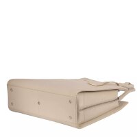 Socha Diamond Vanilla Bolsa para portátil de piel auténtica de 14 pulgadas - Beige