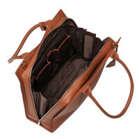 Socha Diamond Edition Cognac 15.6 Zoll Echtleder Laptoptasche - Braun