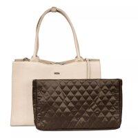 Socha Diamond Edition Vanilla 15.6 pouces Sacoche en cuir véritable pour ordinateur portable - Beige