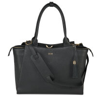 Socha Diamond Caddy Black 15-17.3 Zoll Echtleder Laptoptasche -Schwarz