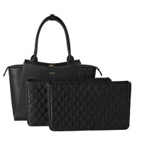 Socha Diamond Caddy Black 15-17.3 Zoll Echtleder Laptoptasche -Schwarz
