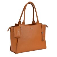 Socha Diamond Caddy Cognac 15-17.3 Zoll Echtleder Laptoptasche - Braun