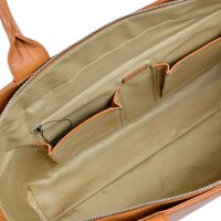 Socha Diamond Caddy Cognac 15-17.3 Zoll Echtleder Laptoptasche - Braun