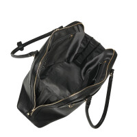Socha Diamond Couture Bolsa para portátil de piel auténtica de 15,6 pulgadas - Negro