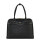 Socha Diamond Couture Bolsa para portátil de piel auténtica de 15,6 pulgadas - Negro