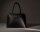 Socha Diamond Couture Bolsa para portátil de piel auténtica de 15,6 pulgadas - Negro