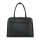 Socha Diamond Couture Bolsa para portátil de piel auténtica de 15,6 pulgadas - Negro