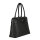 Socha Diamond Couture Bolsa para portátil de piel auténtica de 15,6 pulgadas - Negro
