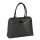 Socha Diamond Couture Bolsa para portátil de piel auténtica de 15,6 pulgadas - Negro
