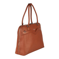 Socha Diamond Couture Cognac 15.6 Zoll Echtleder Laptoptasche - Braun