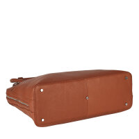 Socha Diamond Couture Cognac 15.6 Zoll Echtleder Laptoptasche - Braun