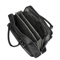 Socha Diamond Unisex Negro 15,6 pulgadas bolsa de cuero genuino portátil - Negro