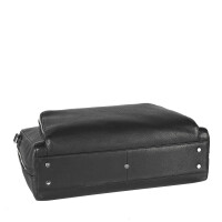 Socha Diamond Unisex Negro 15,6 pulgadas bolsa de cuero genuino portátil - Negro