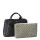 Socha Diamond Unisex Negro 15,6 pulgadas bolsa de cuero genuino portátil - Negro