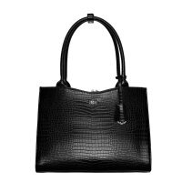 Socha Midi Croco Negro Bolsa elegante para...