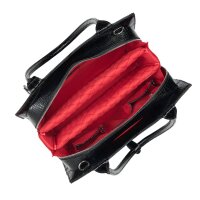 Socha Midi Croco Negro Bolsa elegante para portátil de 14 pulgadas - Negro