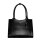 Socha Midi Croco Negro Bolsa elegante para portátil de 14 pulgadas - Negro