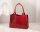 Socha Midi Croco Borgoña Bolsa elegante para portátil de 14 pulgadas - Rojo