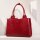 Socha Midi Croco Borgoña Bolsa elegante para portátil de 14 pulgadas - Rojo