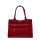Socha Midi Croco Borgoña Bolsa elegante para portátil de 14 pulgadas - Rojo